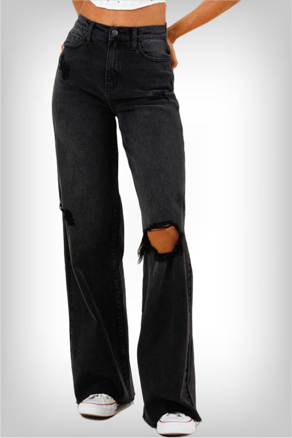 vintage-distressed-high-rise-wide-leg-jeans-black-front-view