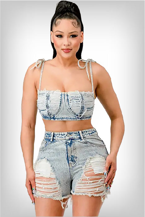 front-view-of-the-denim-two-piece-set-featuring-spaghetti-strap-crop-top