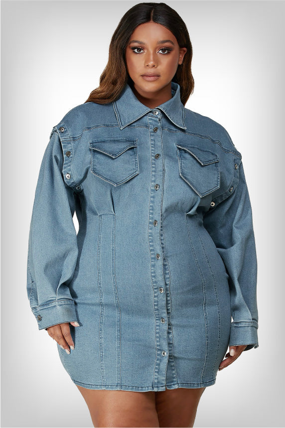 plus-size-denim-dress