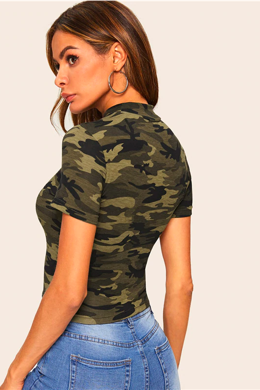 Meadow Camouflage Crop Top