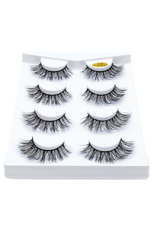 Black Wispy Volume 3D Mink Lash Extensions 