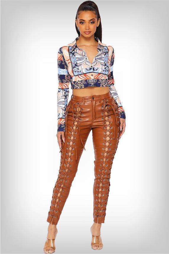 top-shelf-brown-lace-up-leather-pants