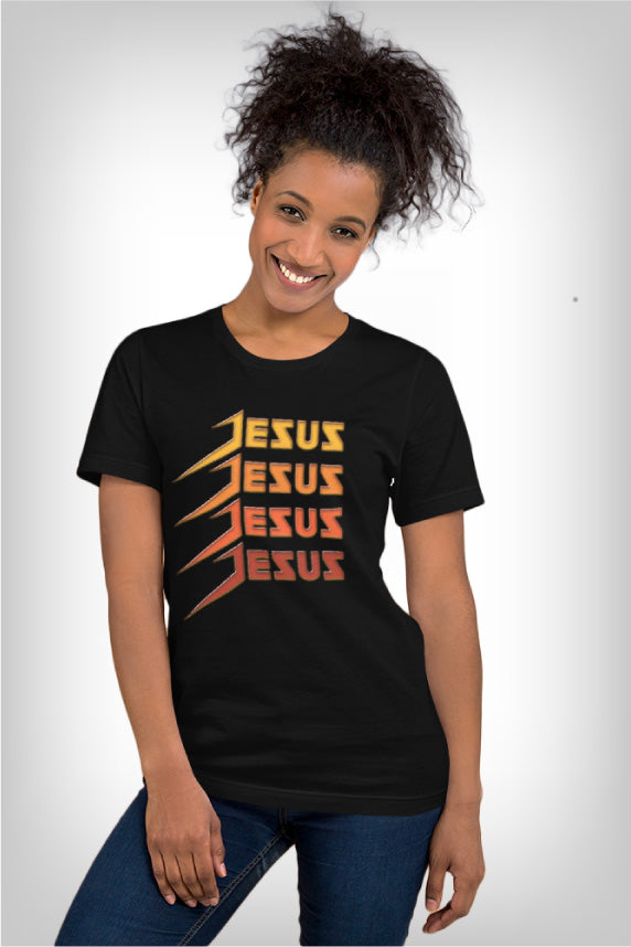 christian-apparel-t-shirts-black-unisex-tee-with-jesus-printed-four-times-vertically