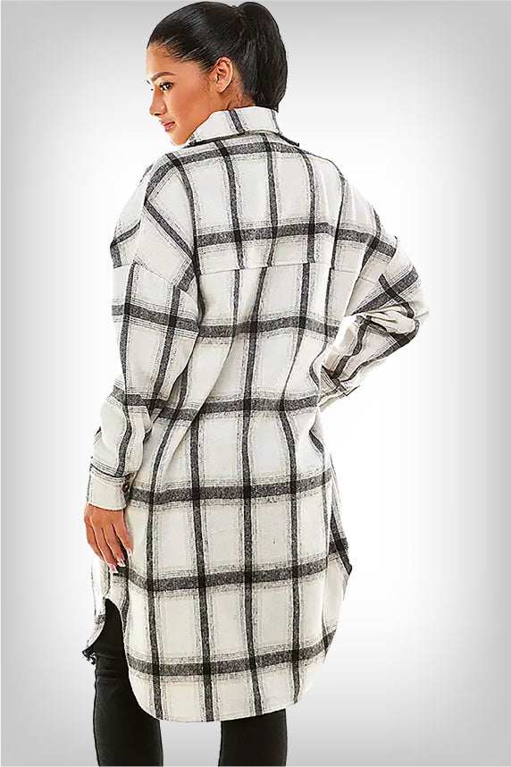 womens-off-white-long-plaid-shacket